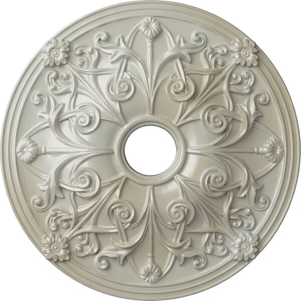 Ekena Millwork Jamie Ceiling Medallion (Fits Canopies up to 3 7/8"), 23 5/8"OD x 3 7/8"ID x 2 1/8"P, Flash Blue CM23JAFBS - main